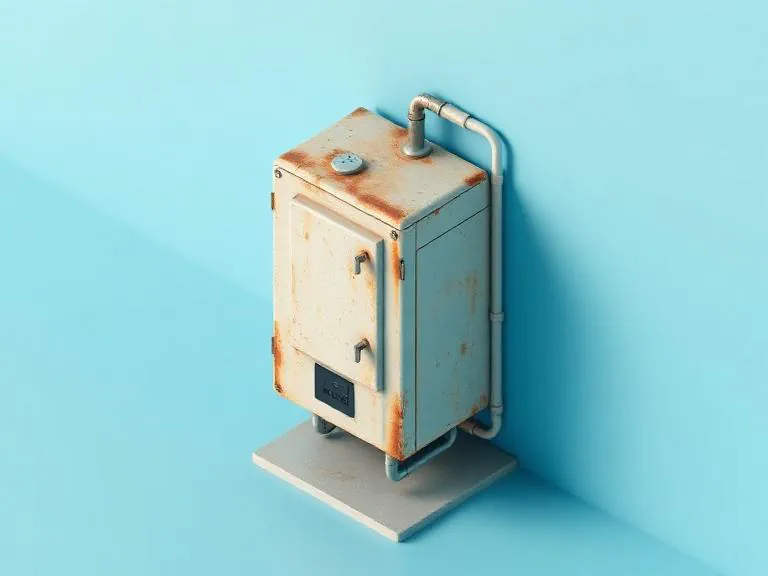 Image of an old gas boiler